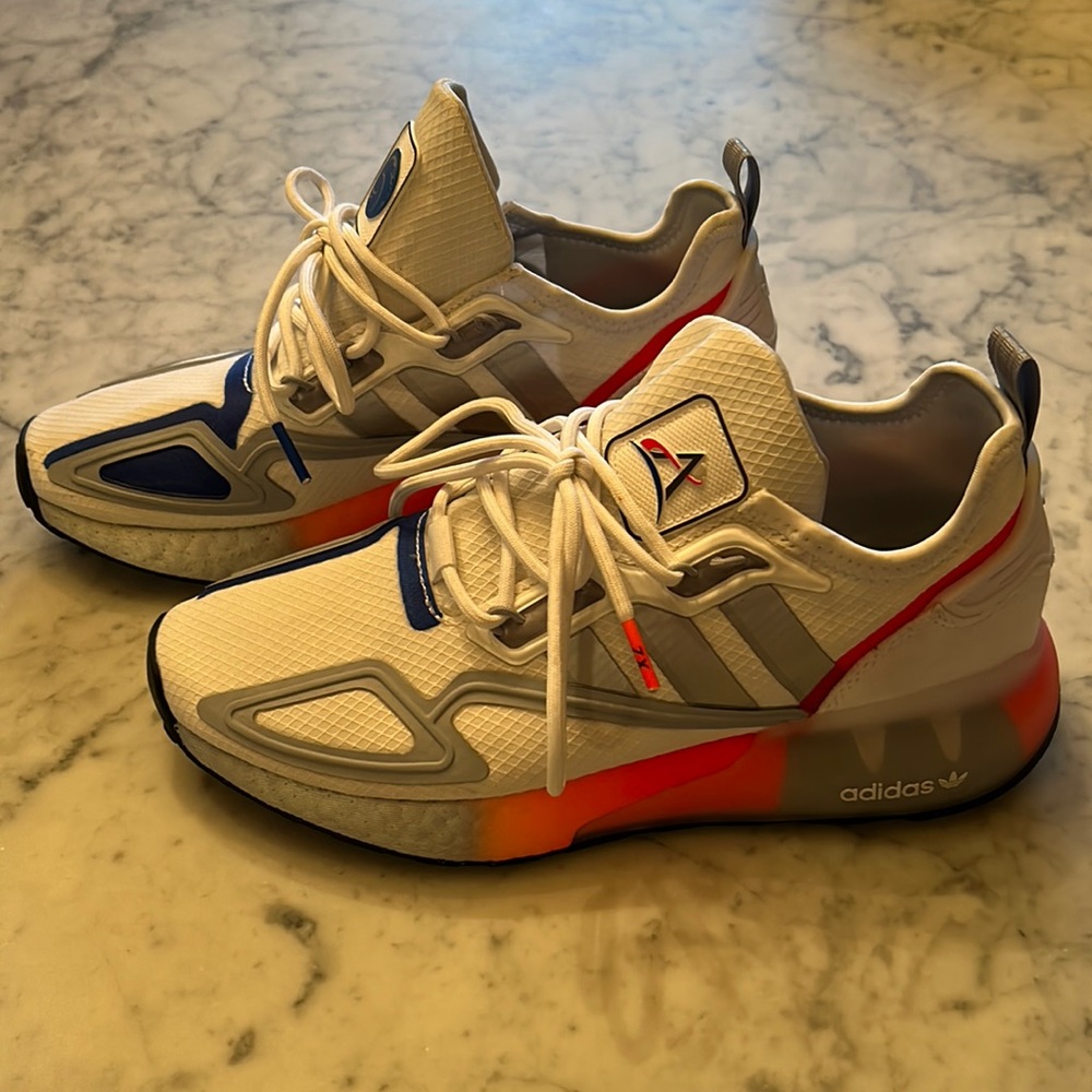 Adidas x NASA Boost, Orange, silver and royal blue accents Men’s 7 W9